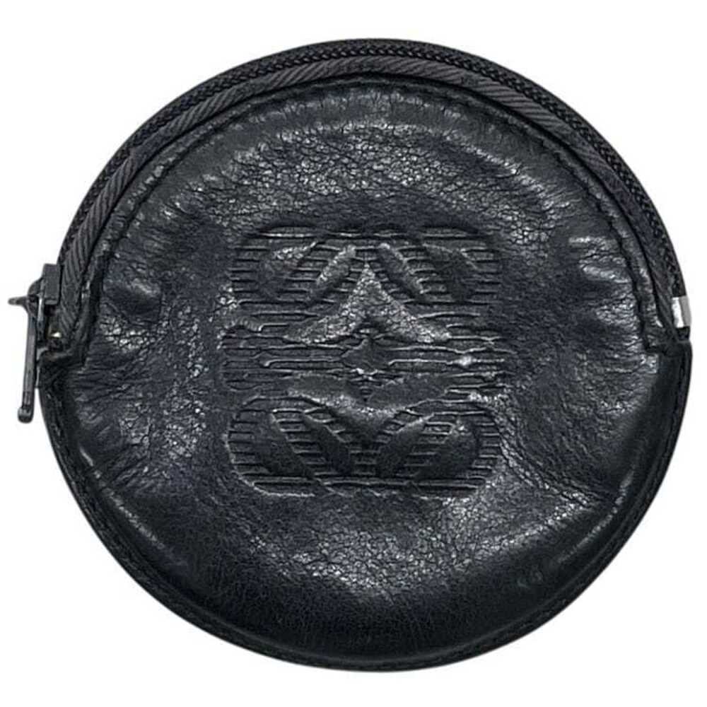 Loewe Coin Wallet Round Anagram Leather Black